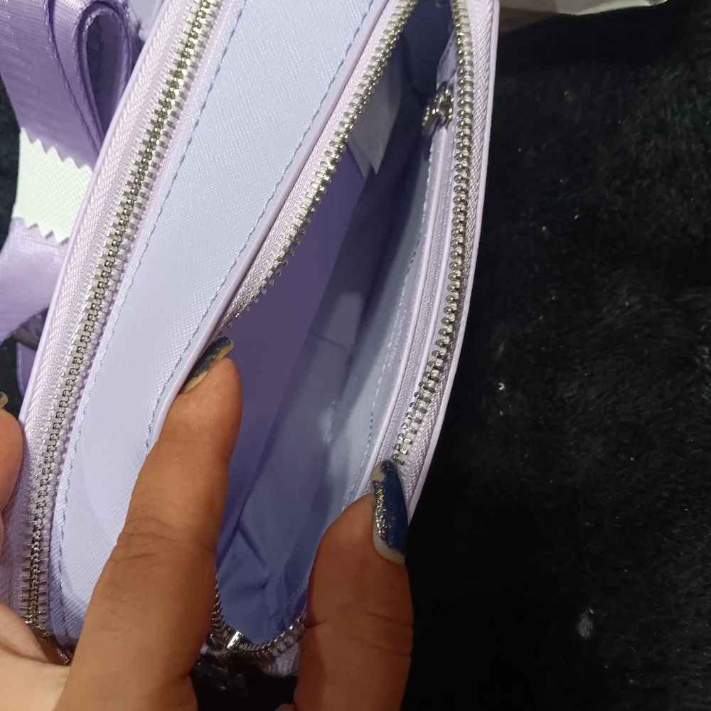 Valentino Orlandi Light Purple Camera Case Bag with Crossbody Strap - Picture 4 of 7